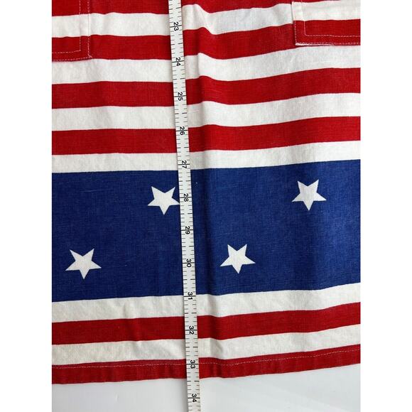 Vintage Kitchen Apron Patriotic Full Length Flag Print - Picture 3 of 4